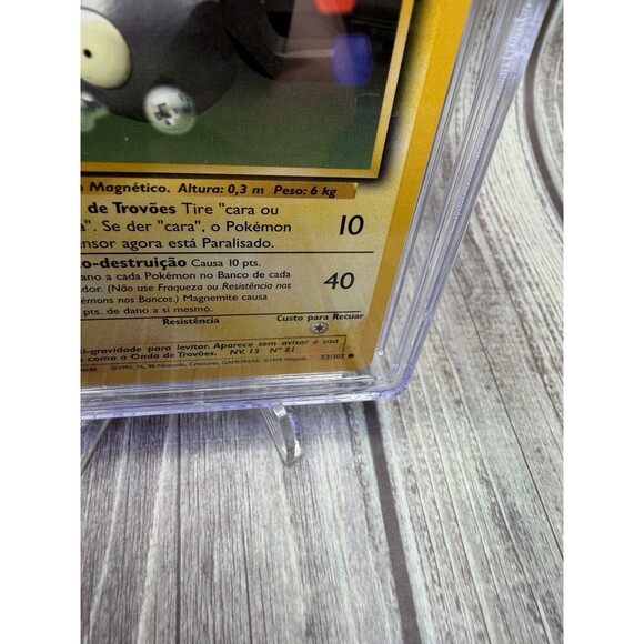 Magnemite Pokémon (1999) Portuguese Base Set - 53/102 CGC 7 Near Mint - Picture 6 of 10